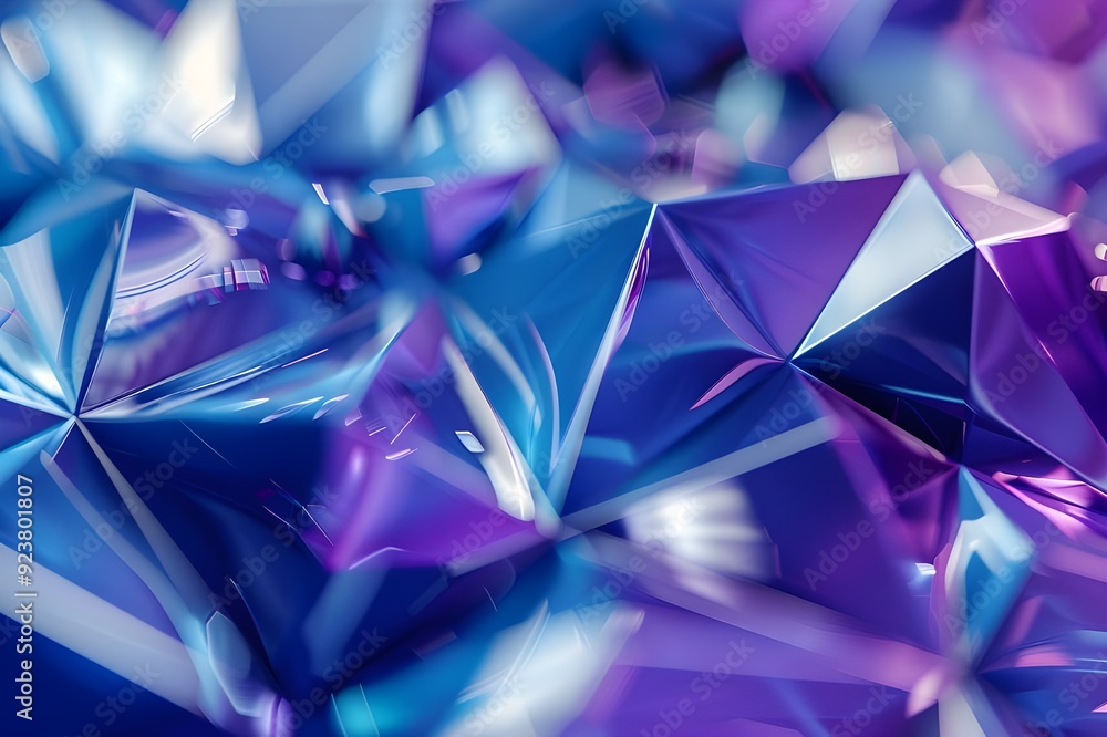 Abstract Geometric Shapes in Vivid Blues and Purples Abstract Geometric Shapes in Vivid Blues and Purples
