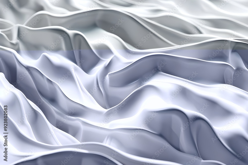 Obraz premium Abstract White Fabric Waves - A Smooth Texture