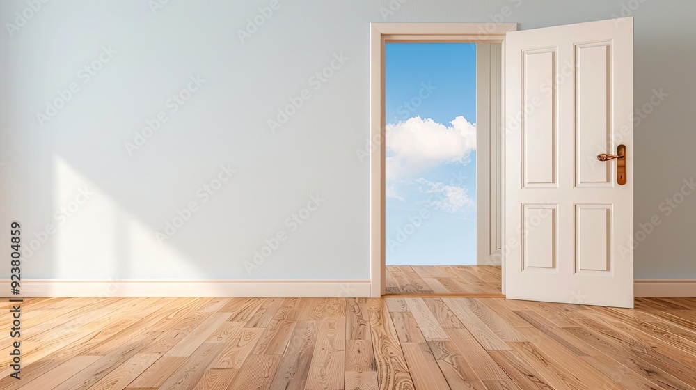 An open door symbolizing acceptance into a warm home, while a closed door represents rejection and isolation An open door symbolizing acceptance into a warm home, while a closed door represents rejection and isolation