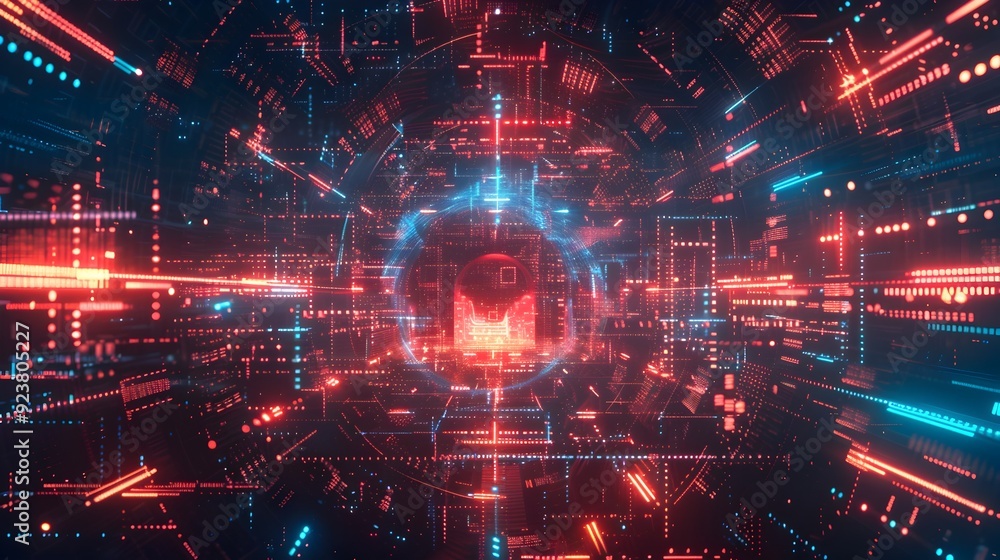 Abstract Neon Tunnel Background. Abstract Neon Tunnel Background.