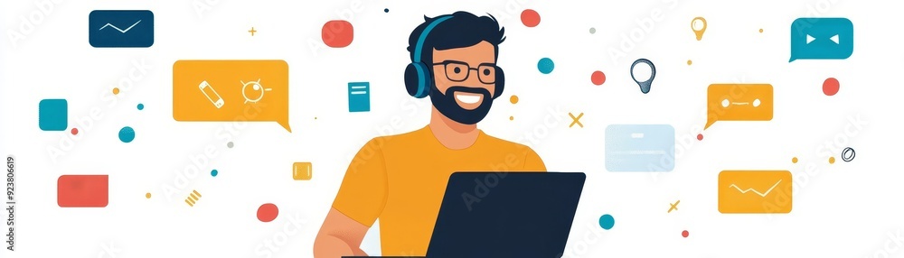 A customer service professional using innovative methods to gather and implement client feedback, enhancing service quality and interaction A customer service professional using innovative methods to gather and implement client feedback, enhancing service quality and interaction