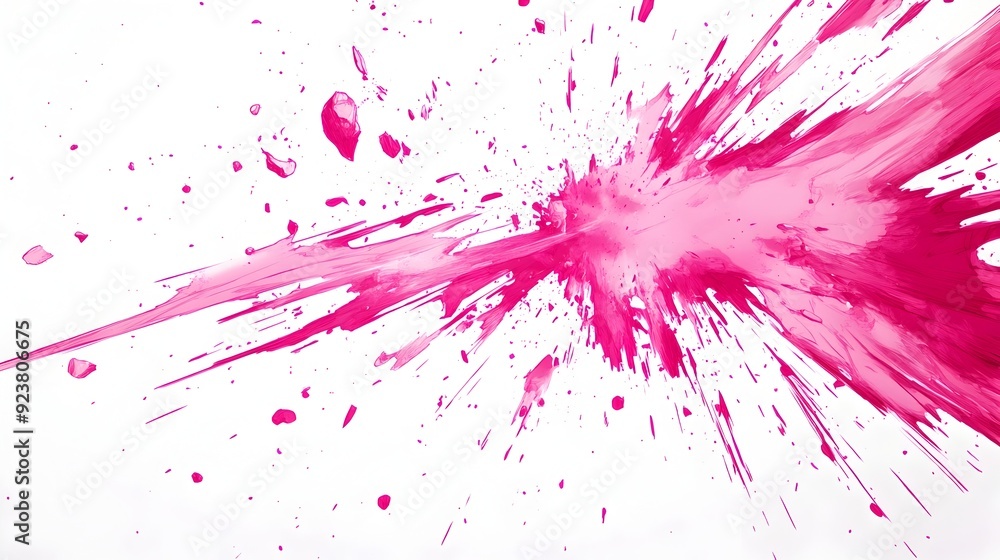 Magenta Energy Bursts Against a Plain White Backdrop in Captivating Digital Art Magenta Energy Bursts Against a Plain White Backdrop in Captivating Digital Art