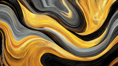 Golden Swirls: Abstract Elegance in Motion