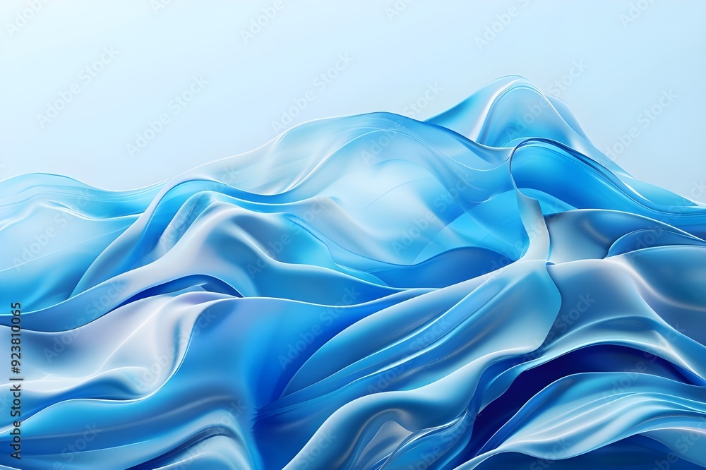 Obraz premium Abstract Blue Wavy Texture