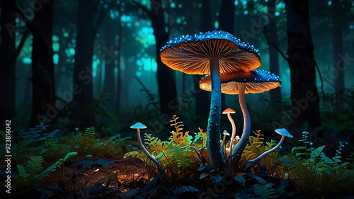 mushrooms in the forest