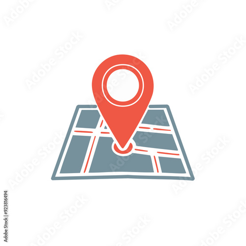 Icon of a Map with a Location Pin