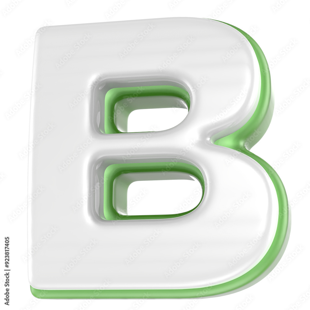 B Letter 3D Render B Letter 3D Render