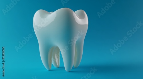 This 3D model showcases a decayed tooth, highlighting the presence of plaque and poor dental health