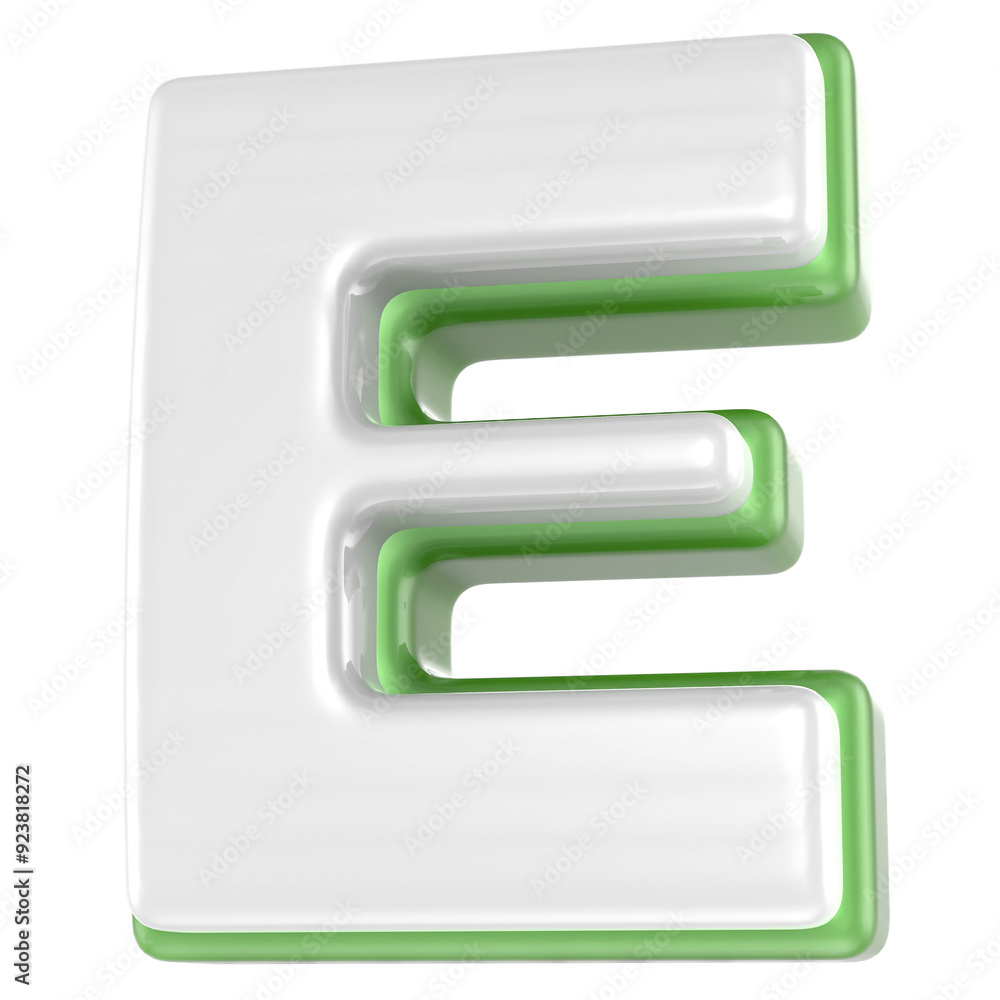 E Letter 3D Render E Letter 3D Render