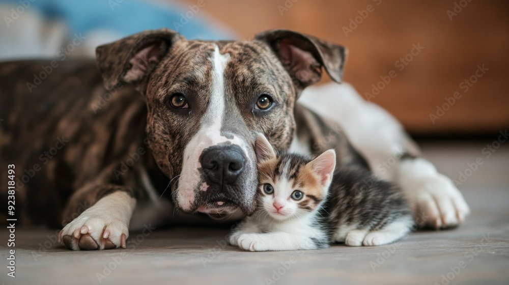 Adorable Dog and Kitten Companionship Adorable Dog and Kitten Companionship