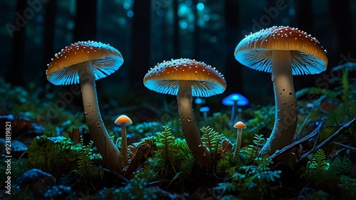 mushrooms in the forest