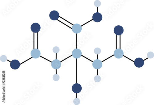 Citric Acid Molecular Structure,
C6H807,AHA, Alpha Hydroxy acid
