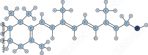 Vitamin A1 Retinol Molecular
Structure, C20H300
