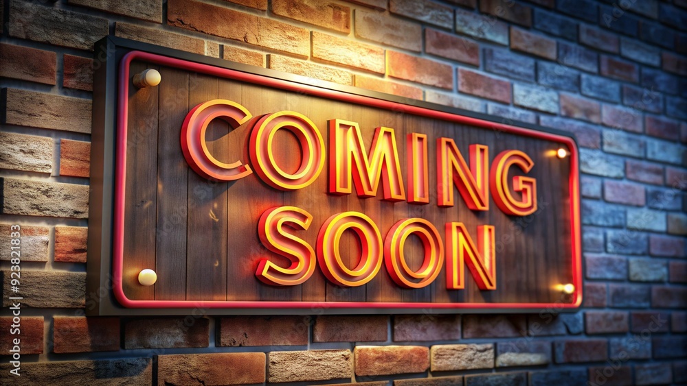 Fototapeta premium Coming Soon sign.