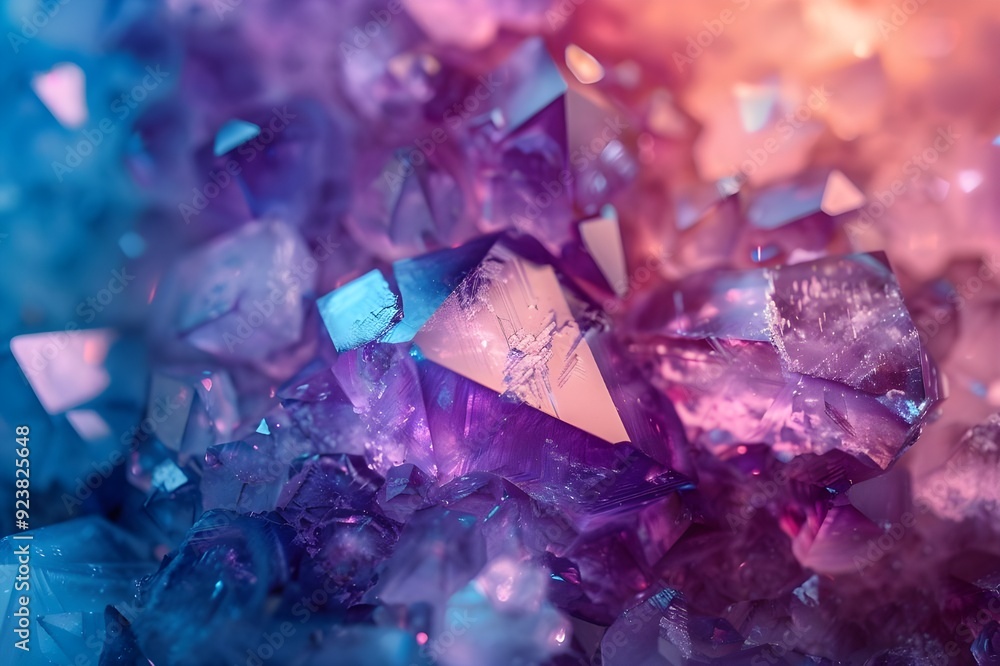 Amethyst Crystal Closeup - Purple and Blue Gemstone Amethyst Crystal Closeup - Purple and Blue Gemstone