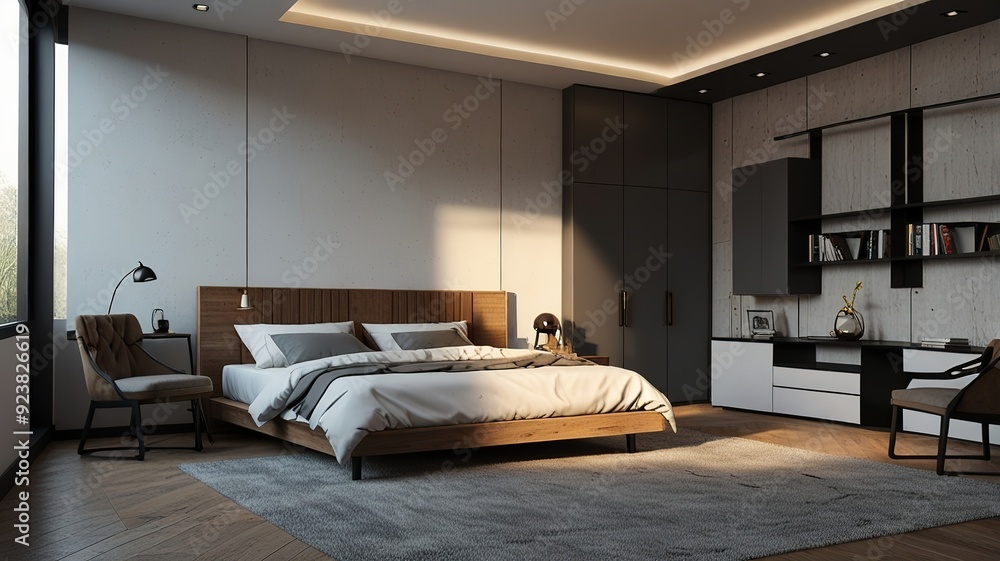 Modern Interior With Bright Wall, Living room, Bed room, kitchen, House Plants Modern Interior With Bright Wall, Living room, Bed room, kitchen, House Plants