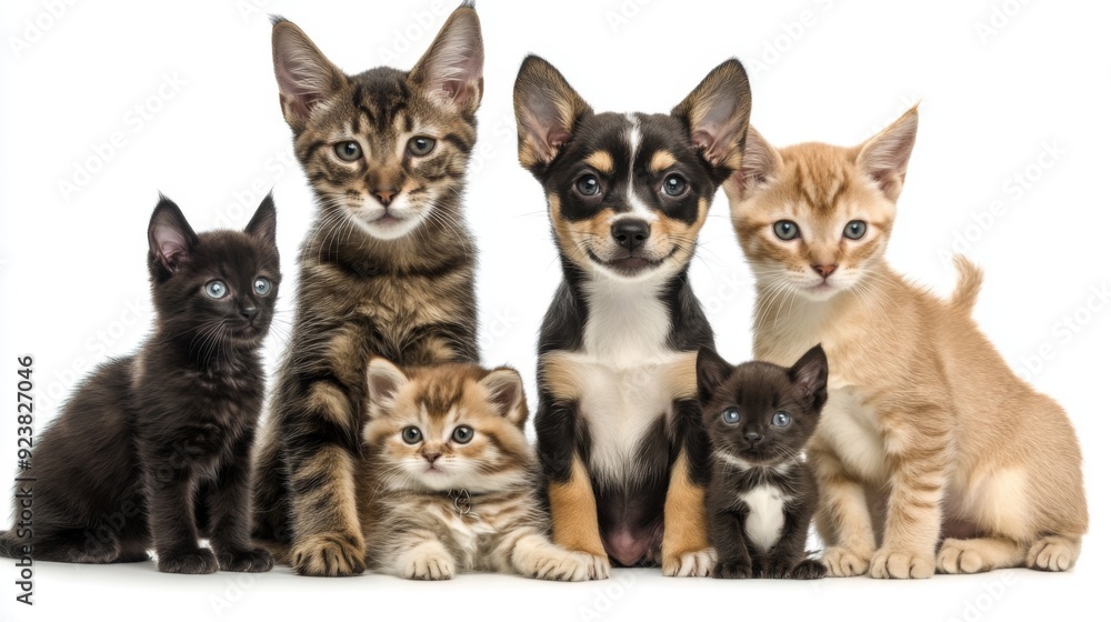 Adorable Group of Kittens and Puppies Adorable Group of Kittens and Puppies