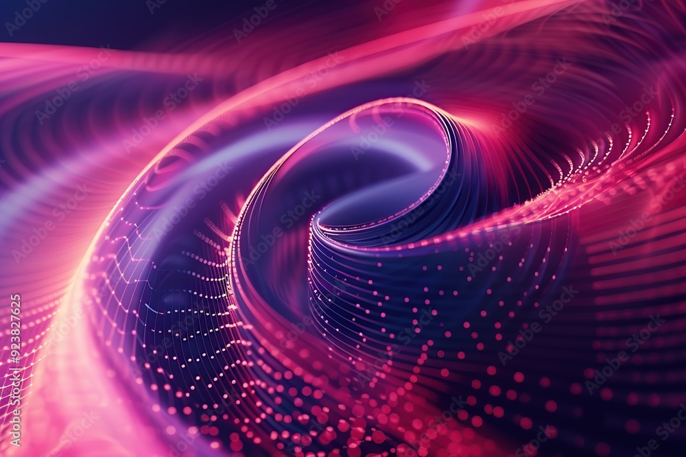 Abstract Swirling Lines with Neon Glow Abstract Swirling Lines with Neon Glow