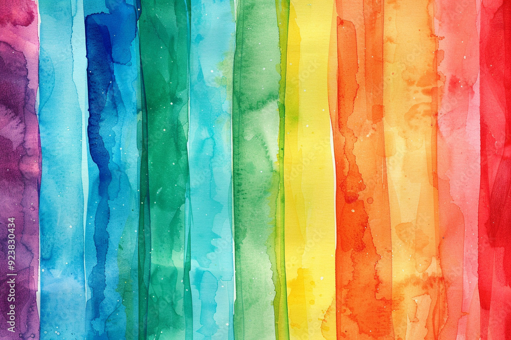 Watercolor Rainbow Stripes Watercolor Rainbow Stripes