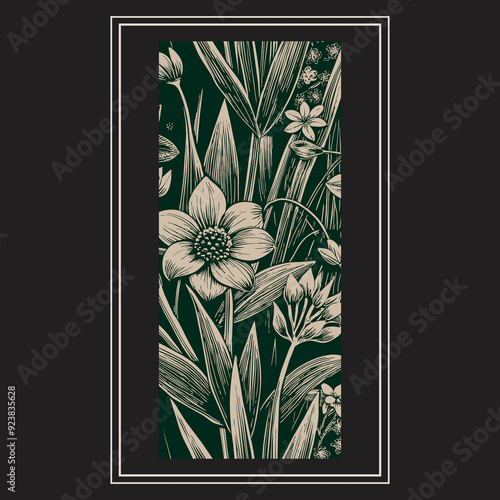 Floral and botanical elements vector Set of leaf foliage wildflowers plants