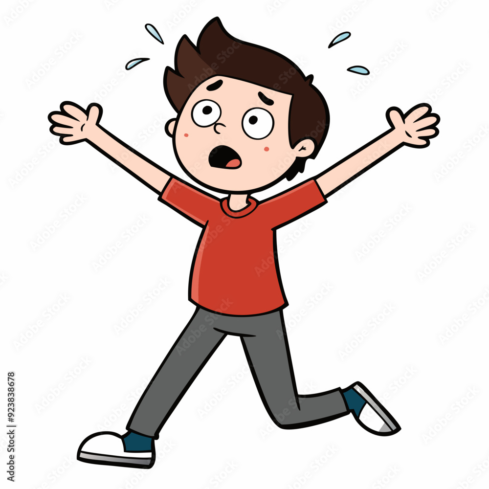 A man hands up art vector illustration A man hands up art vector illustration