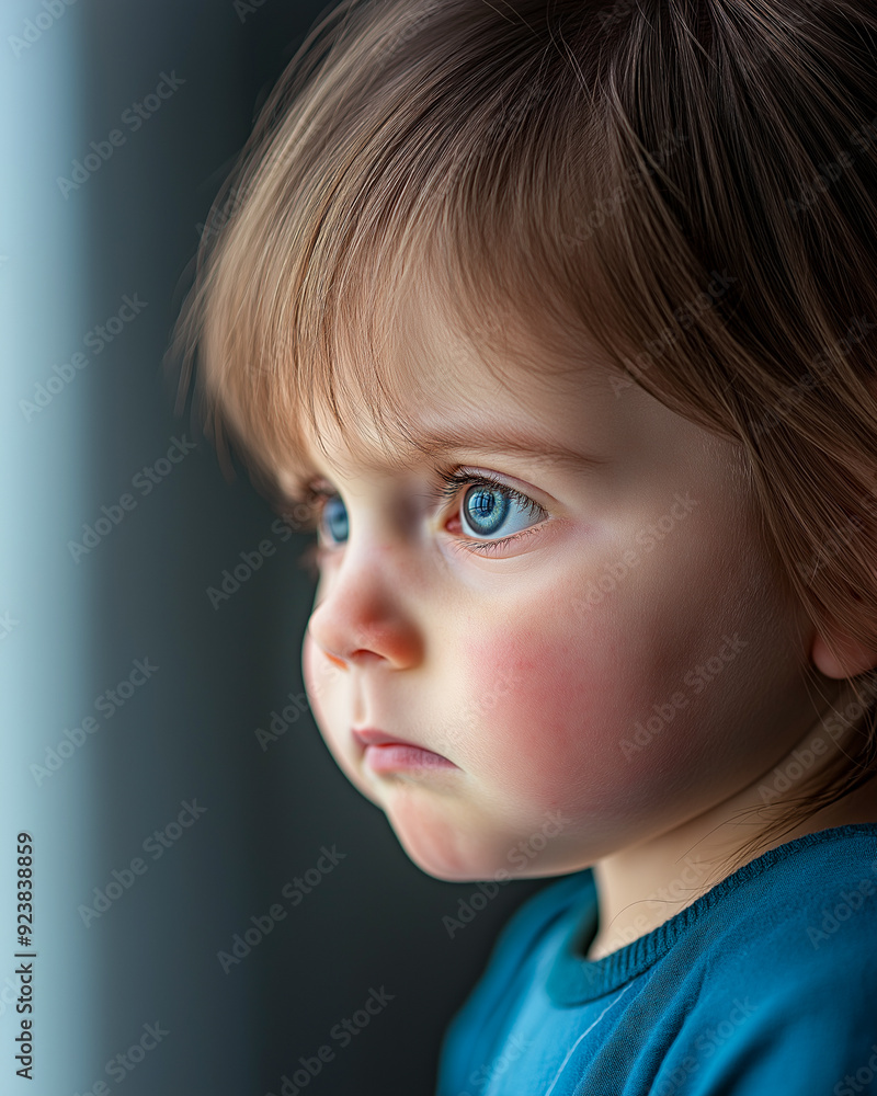 A close-up profile of a young child, gazing thoughtfully into the distance. capturing a moment of quiet contemplation and innocence. A close-up profile of a young child, gazing thoughtfully into the distance. capturing a moment of quiet contemplation and innocence.