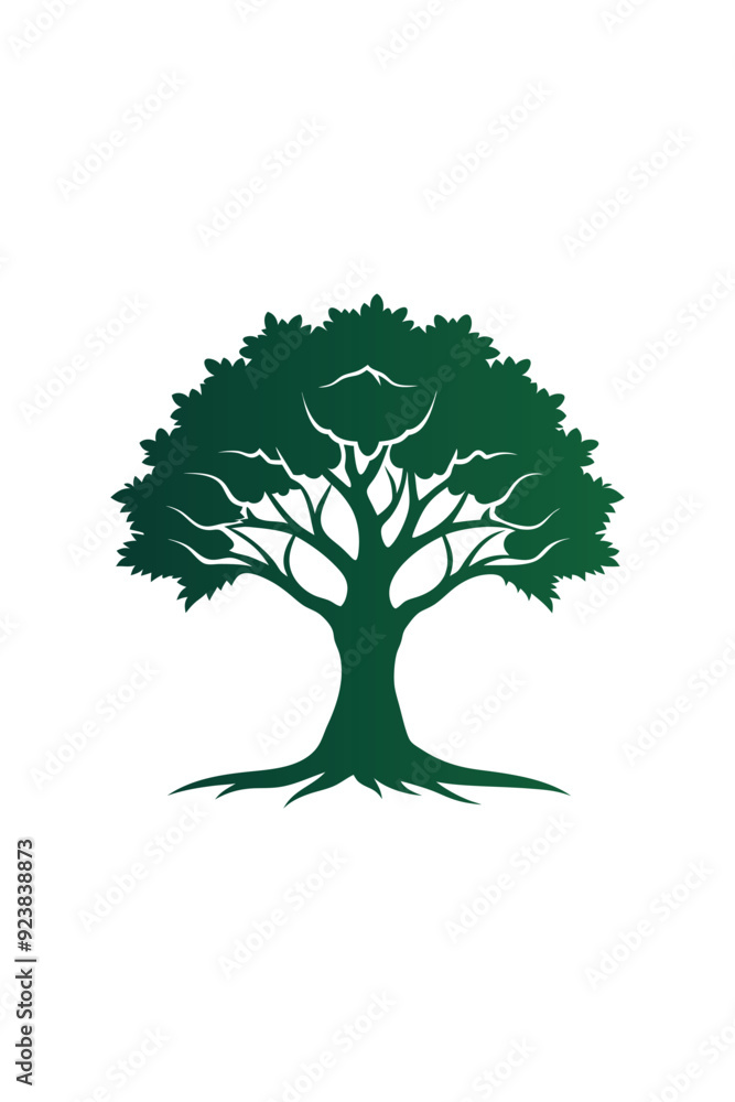 Obraz premium Green Tree logo design vector Palm Tree logo design template