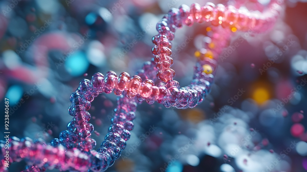 Colorful Double Helix DNA Model and Advanced Diagnostic Technology in Modern Healthcare Facility Colorful Double Helix DNA Model and Advanced Diagnostic Technology in Modern Healthcare Facility