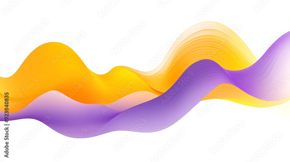 Vibrant Abstract Yellow and Purple Vector Shapes with Modern Design Elements on White Background - 3D Landscape Concept Vibrant Abstract Yellow and Purple Vector Shapes with Modern Design Elements on White Background - 3D Landscape Concept