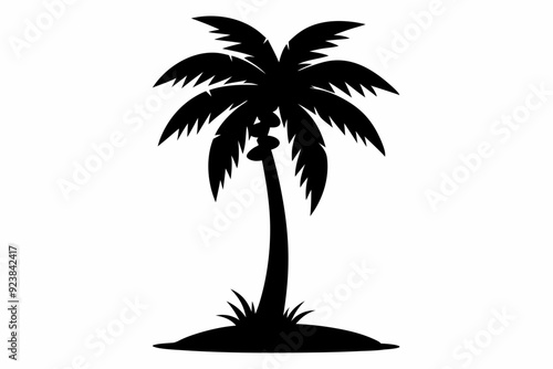 A palm tree silhouette vector illustration