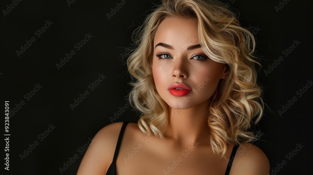 Portrait of a blonde supermodel with stunning hair, capturing her timeless beauty and sophistication. Portrait of a blonde supermodel with stunning hair, capturing her timeless beauty and sophistication.
