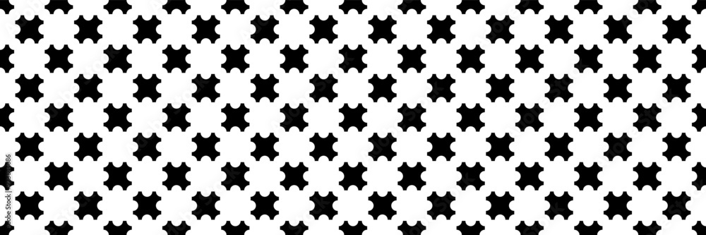horizontal seamless of black cross jigsaw for pattern and background. horizontal seamless of black cross jigsaw for pattern and background.