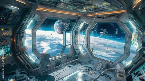 View inside an innovative space station