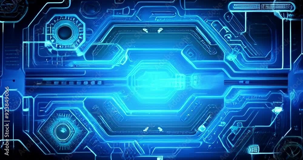 Exploring intricate blue circuit patterns in digital technology Exploring intricate blue circuit patterns in digital technology