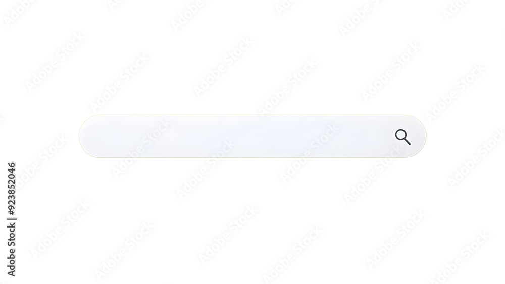 Blank search browser bar with magnifier button isolated PNG. Searching information data on internet, networking concept. Blank search browser bar with magnifier button isolated PNG. Searching information data on internet, networking concept.