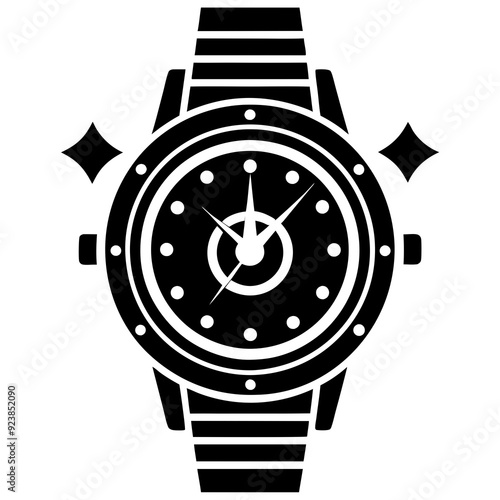 A simple Stylish watch  art vector illustration