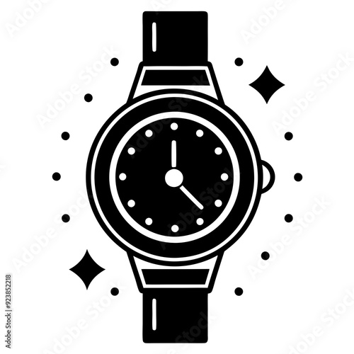 A simple Stylish watch  art vector illustration