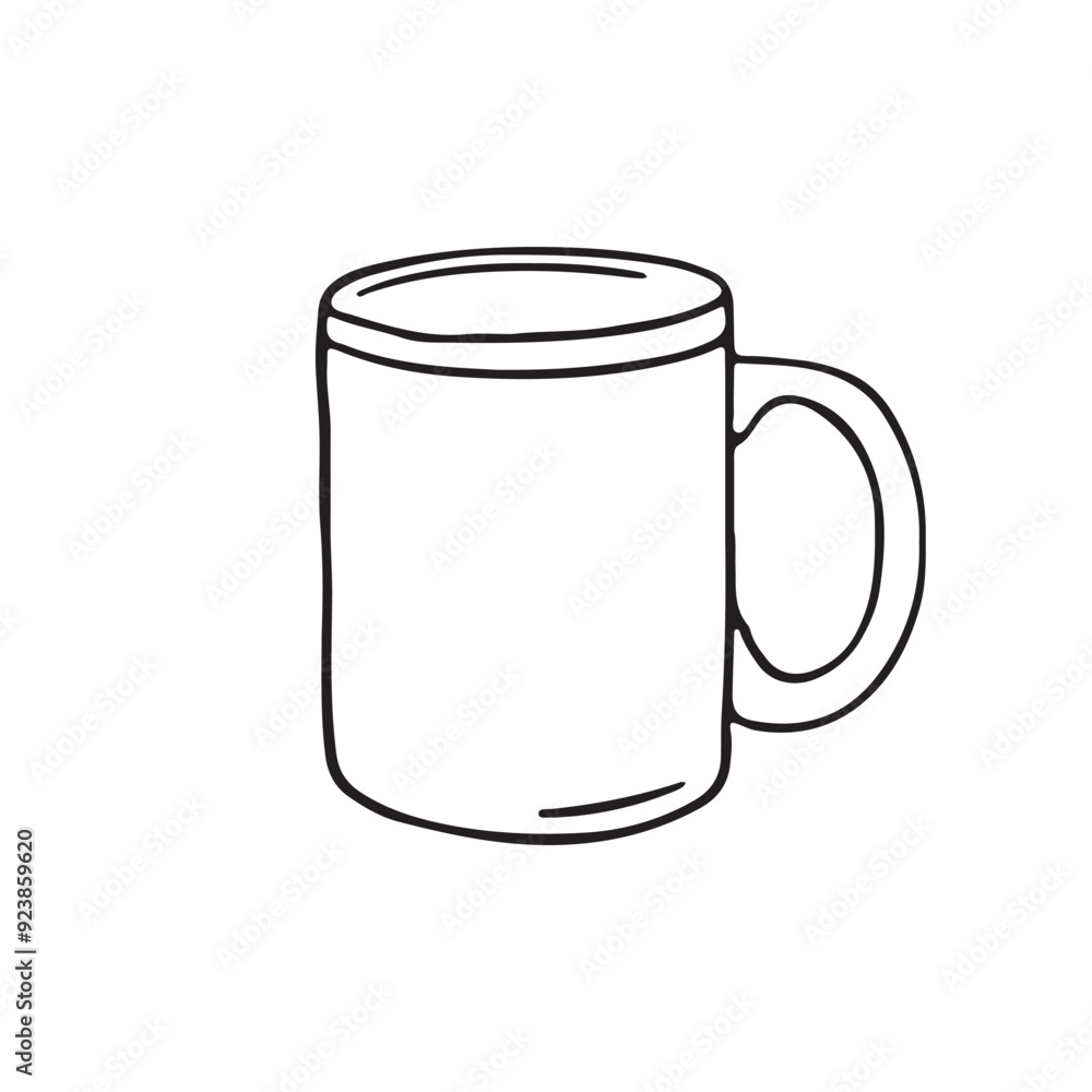 Hand drawn drinking cup and mug Hand drawn drinking cup and mug