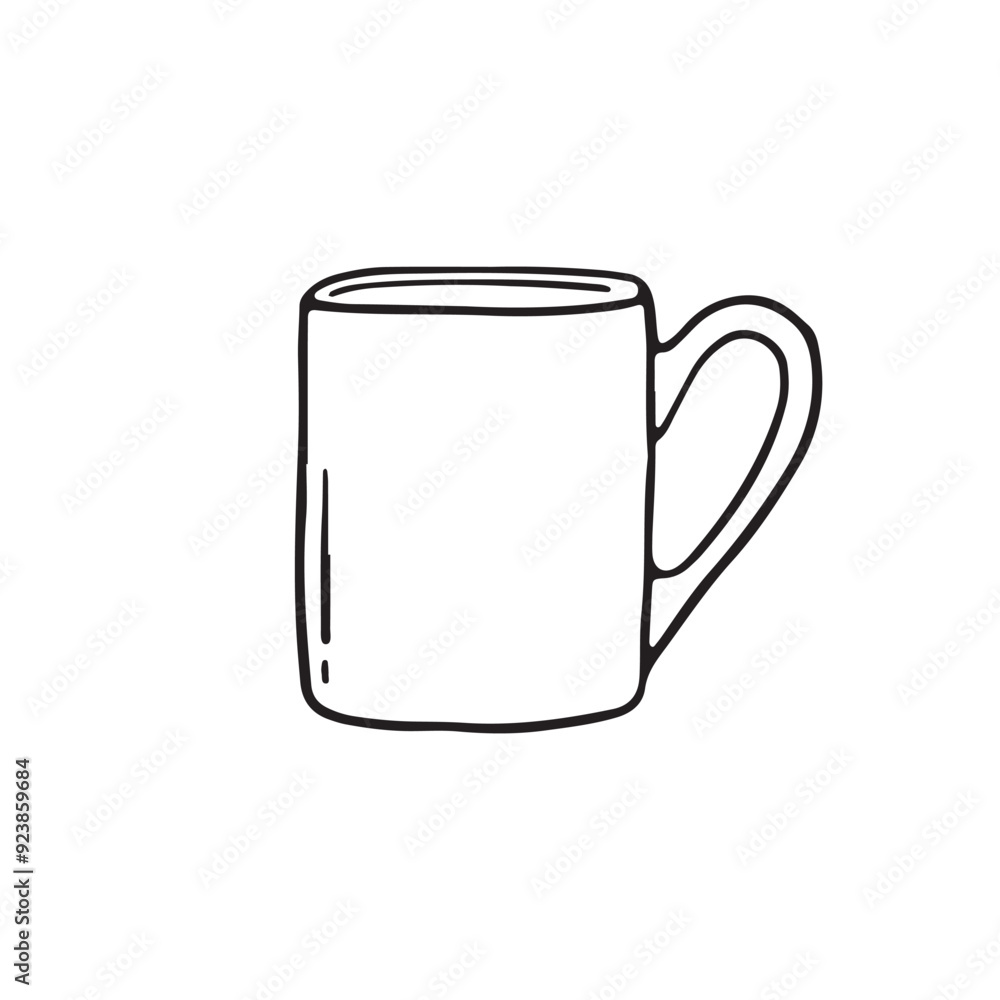 Hand drawn drinking cup and mug Hand drawn drinking cup and mug
