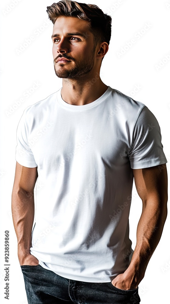 Obraz premium White t shirt mockup
