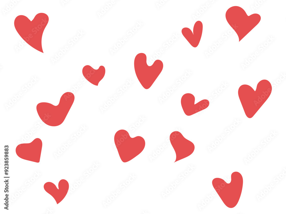 set of red hearts set of red hearts
