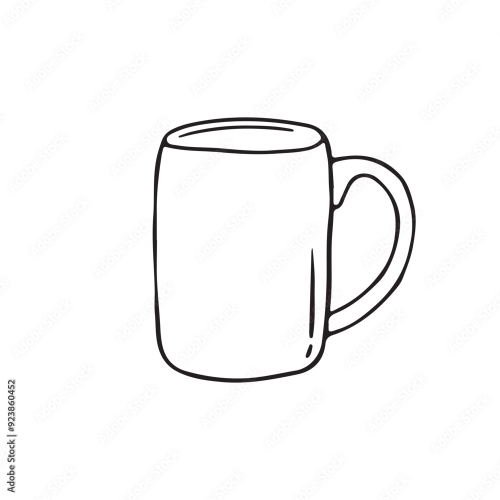 Hand drawn drinking cup and mug Hand drawn drinking cup and mug