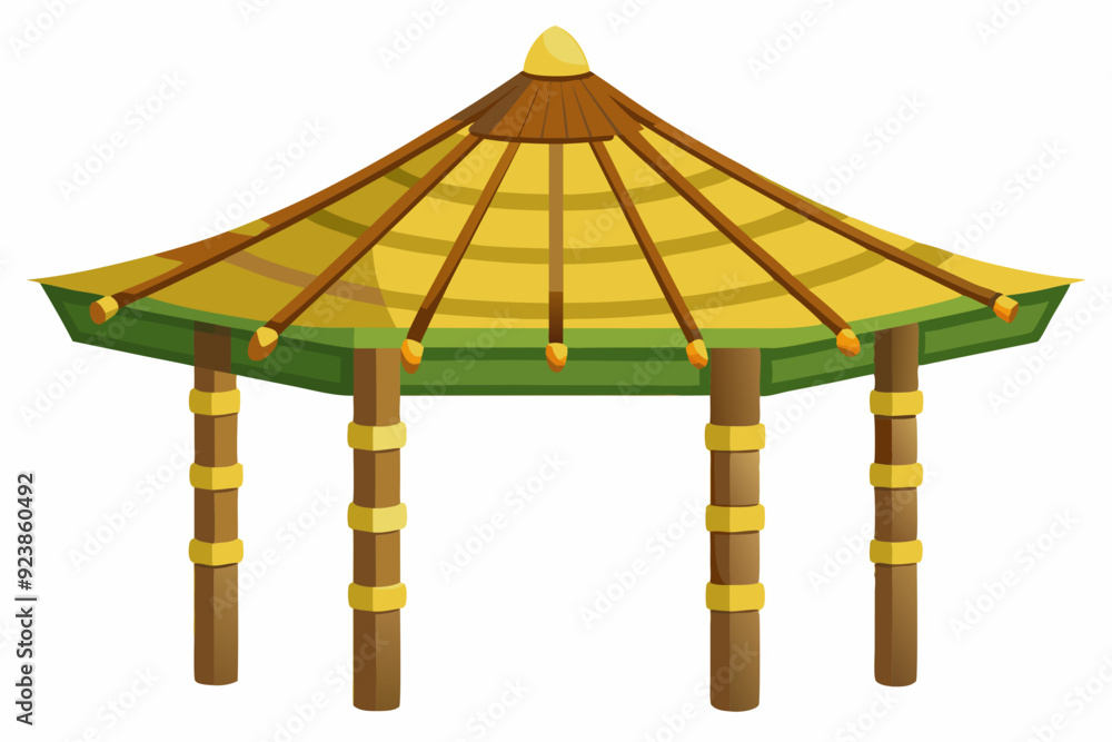 BAMBOO ROOF art vector illustration BAMBOO ROOF art vector illustration