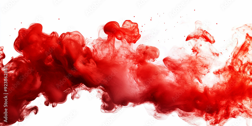 Red smoke, white background, Red smoke, white background,