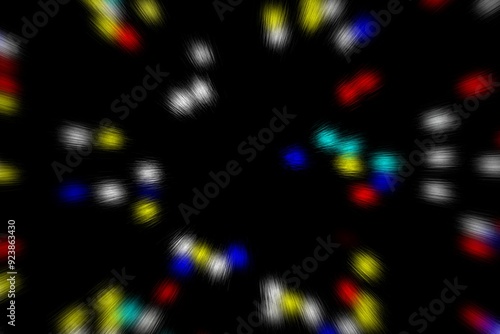A blurry image of a colorful, multi-colored pattern