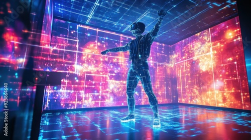 Virtual concert featuring holographic performer 