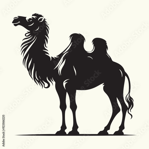 Arabian Camel silhouette Illustration Vector