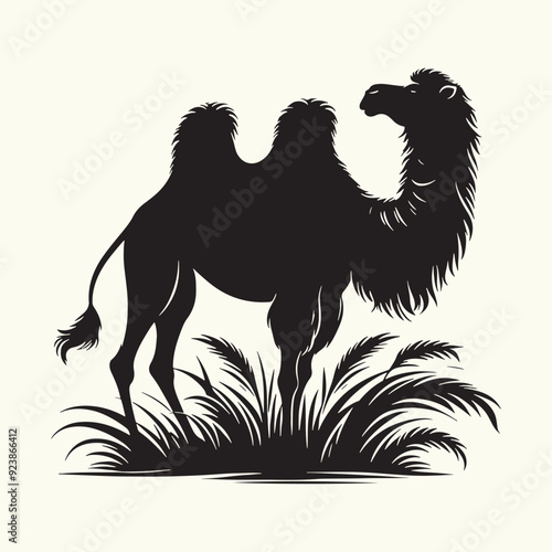 Arabian Camel silhouette Illustration Vector