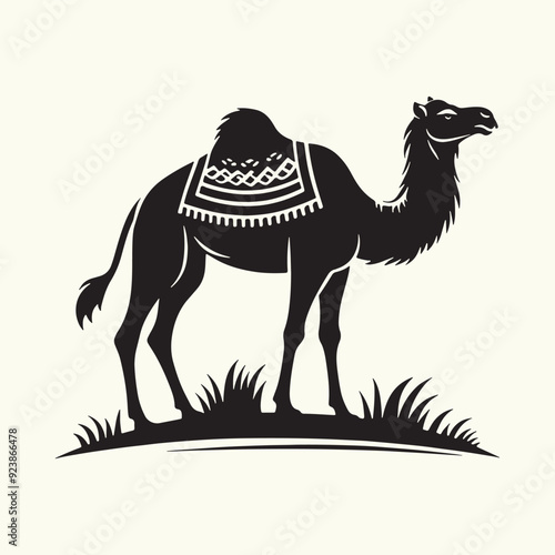 Arabian Camel silhouette Illustration Vector