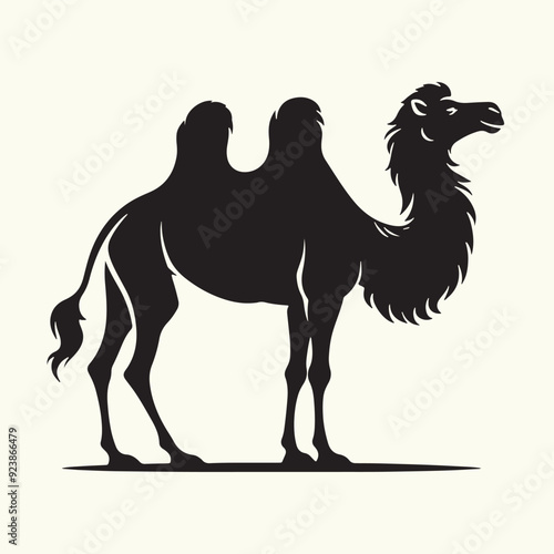 Arabian Camel silhouette Illustration Vector